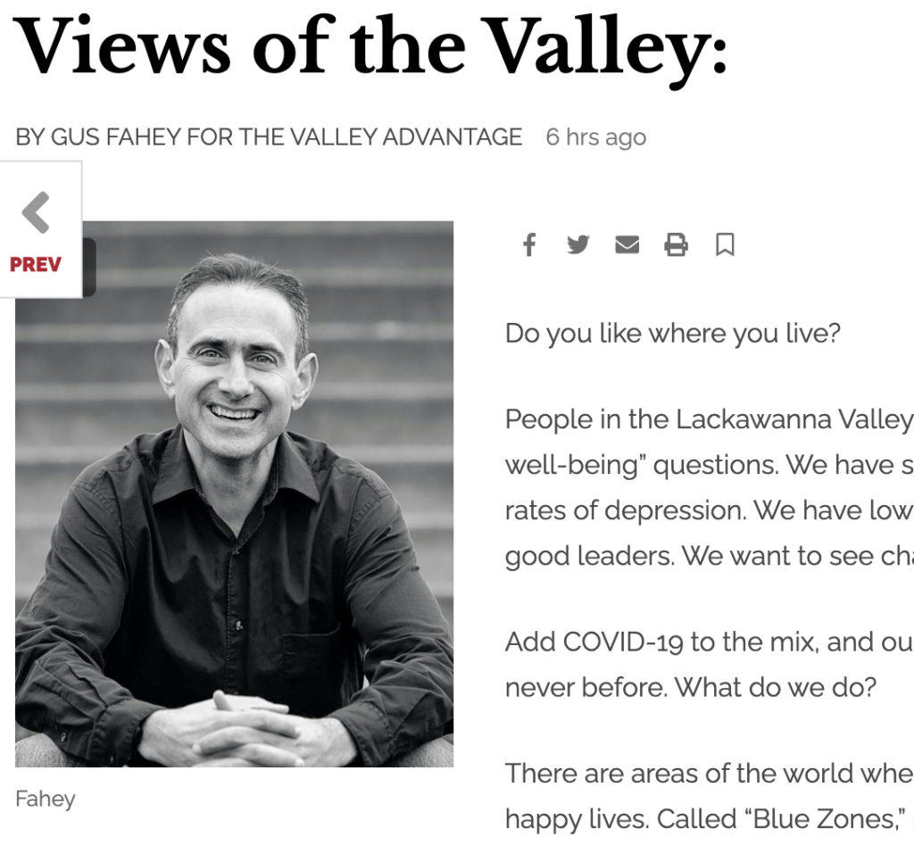 Gus Fahey in The Valley Advantage January 28, 2021